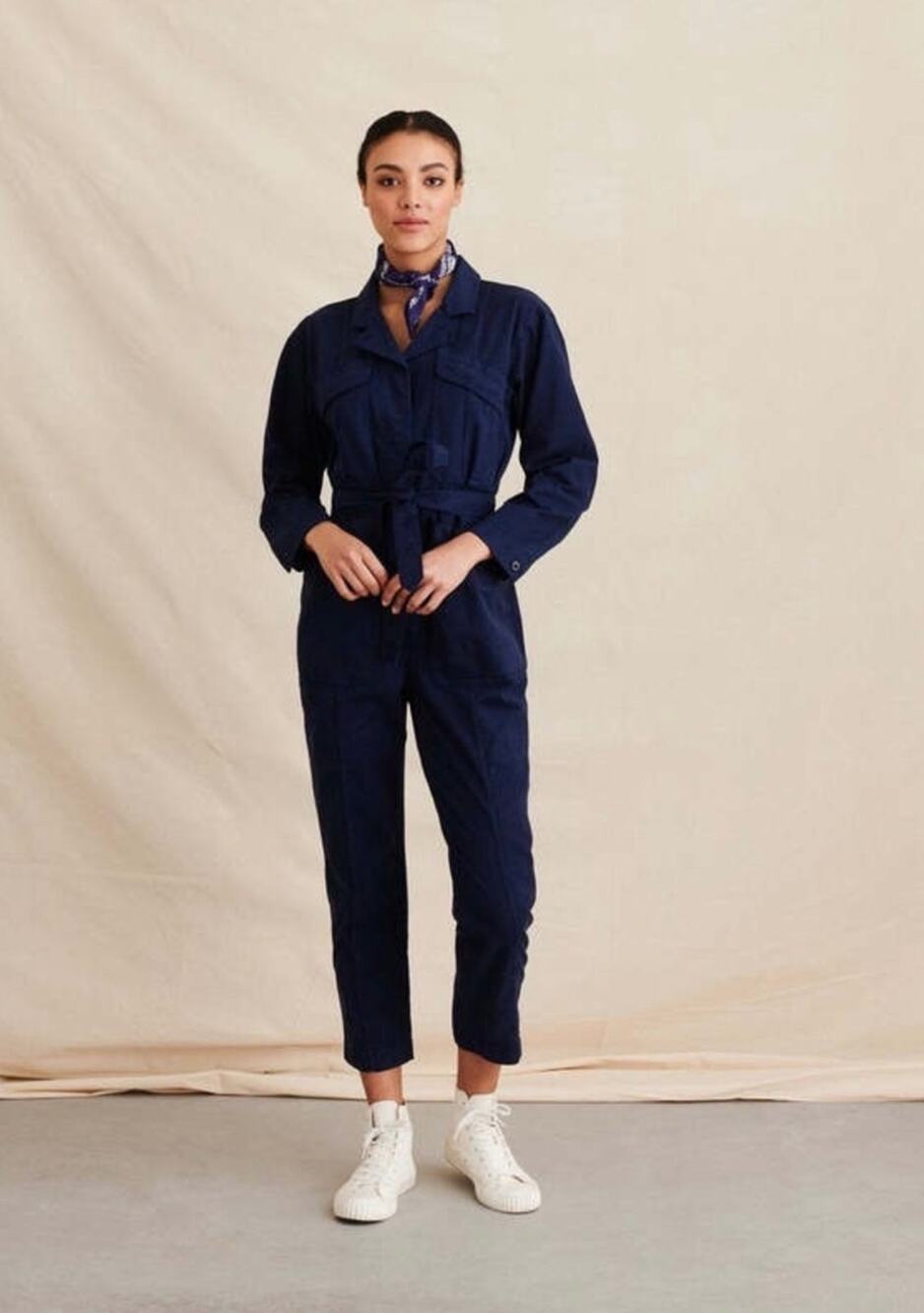 Alex Mill Expedition Utility Jumpsuit in Washed Navy Twill – Size XS